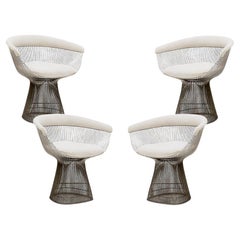 Set of Four Chairs Designed By Warren Platner With Steel structure, 1960's