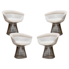 Set of Four Chairs Designed By Warren Platner With Steel structure, 1960's