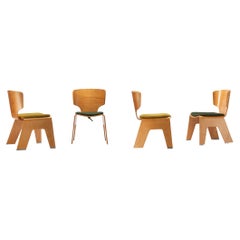Set of Four Chairs from the Sumi Memorial Hall by Kenzo Tange