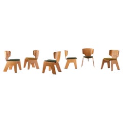 Set of six chairs from the Sumi Memorial Hall by Kenzo Tange