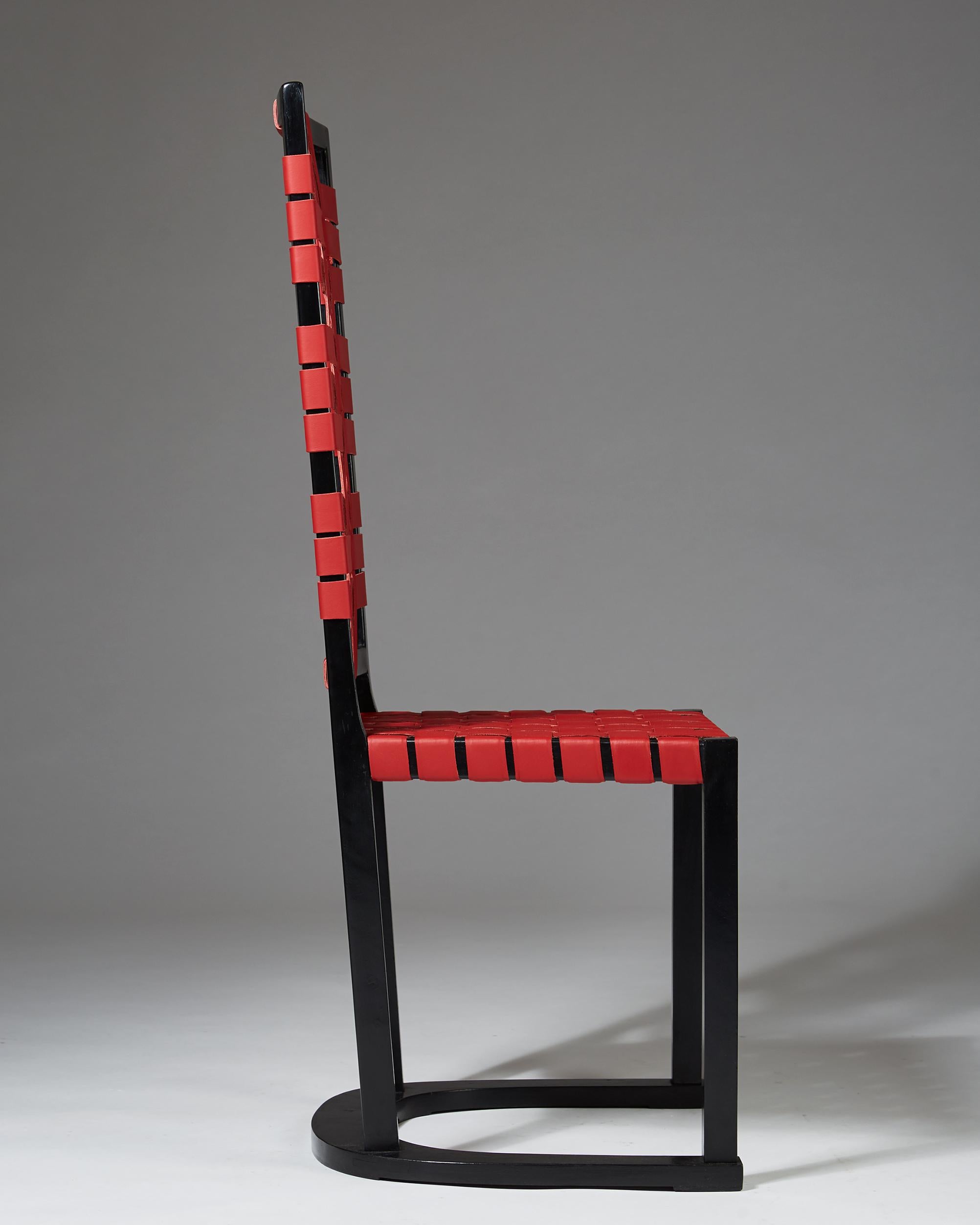 Ensemble de quatre chaises 'Futurum' par Axel Einar Hjorth pour NK, Suède, 1928 en vente 2
