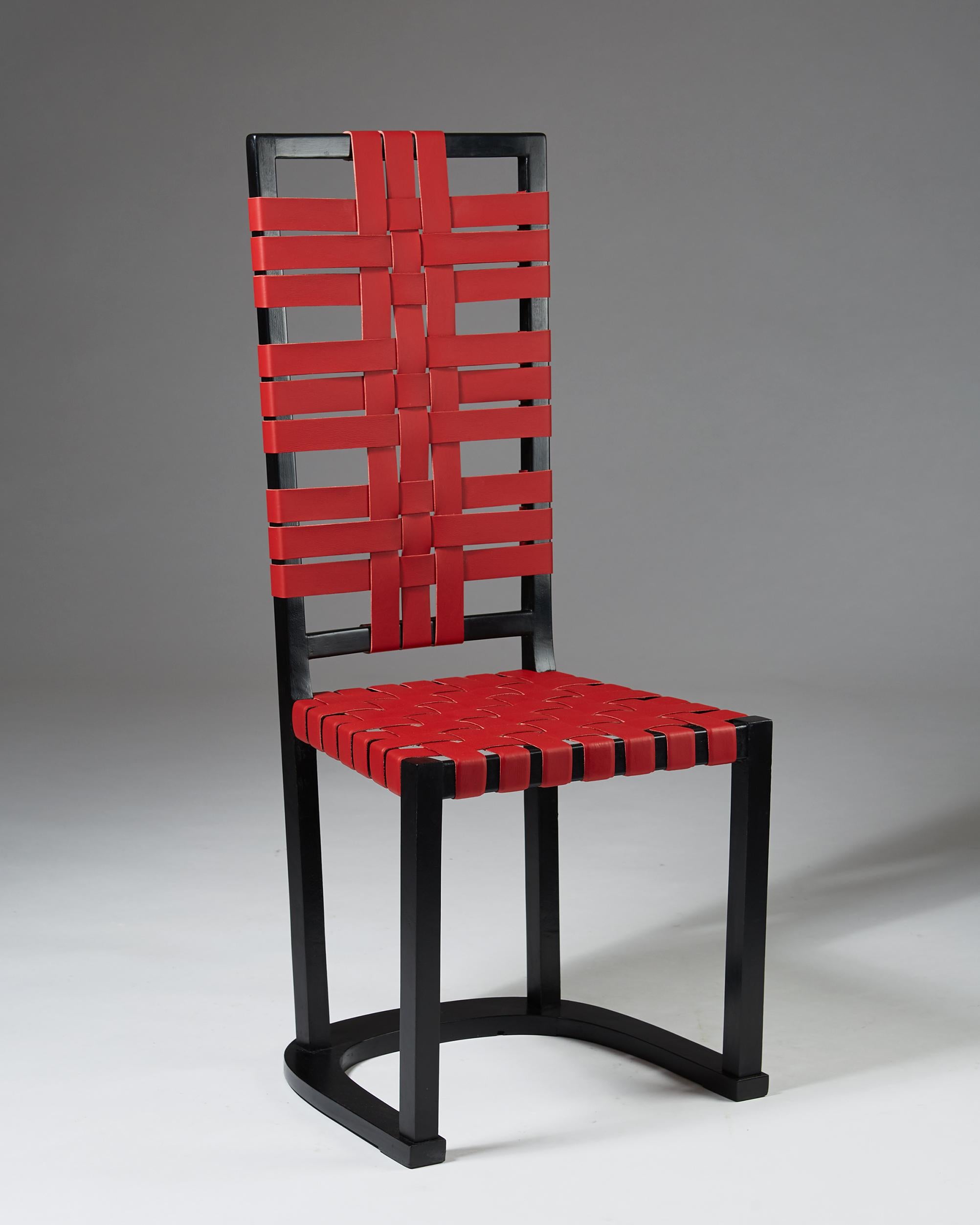Lacquered Set of four chairs ‘Futurum’ by Axel Einar Hjorth for NK, Sweden, 1928 For Sale