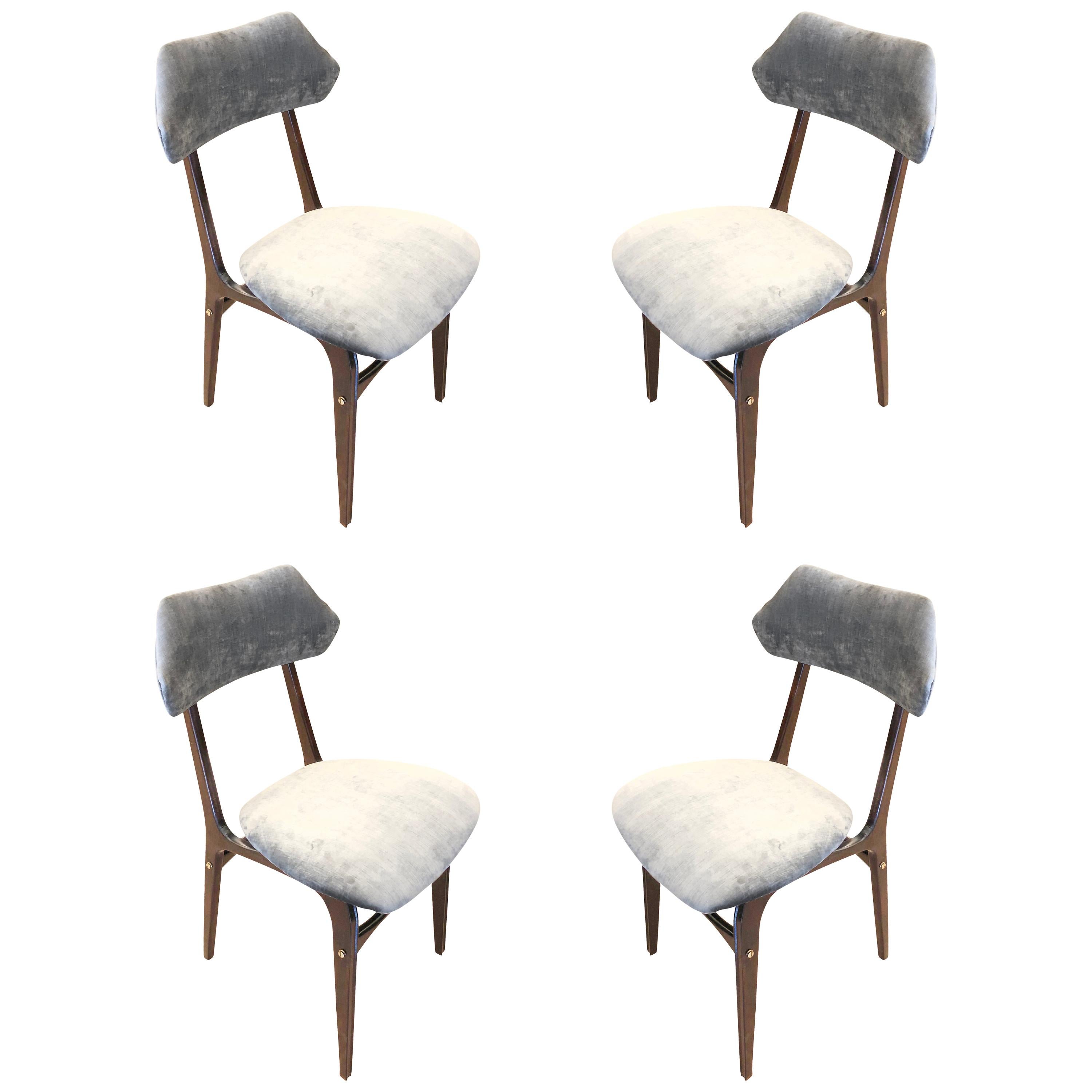 Set of Four Chairs in the Manner of Ico Parisi