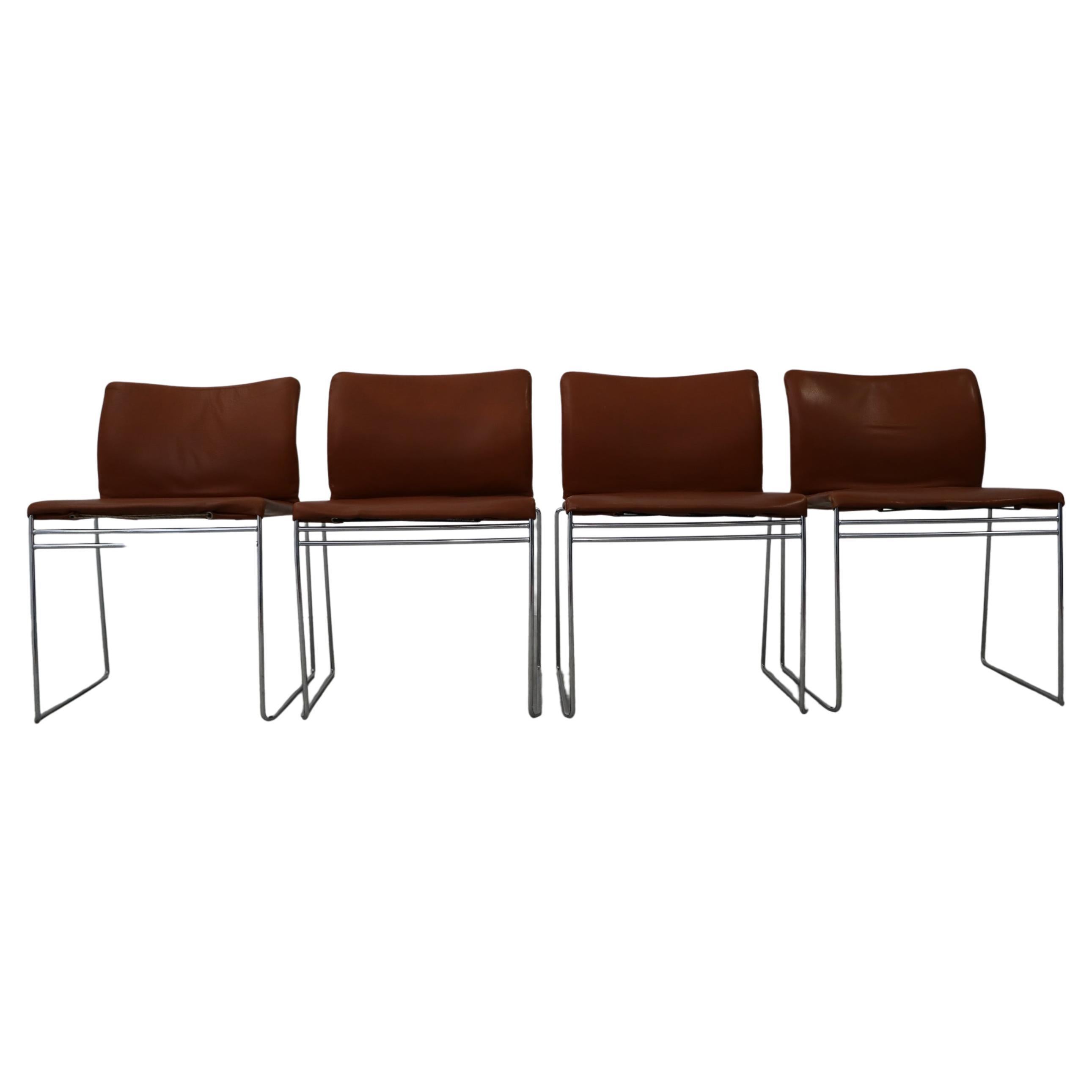 Set of Four Chairs Kazuhide Takahama Model 'Jano' for Simon Gavina, 1968