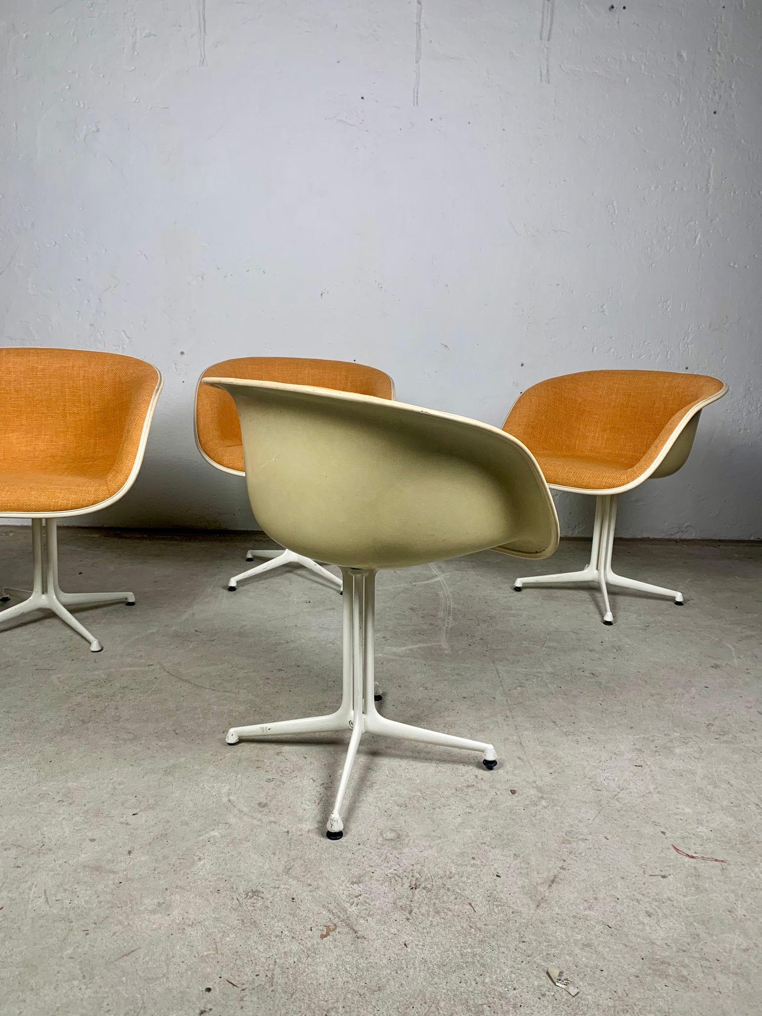 Mid-Century Modern Set of four chairs La Fonda by Charles Eames, 1960s.