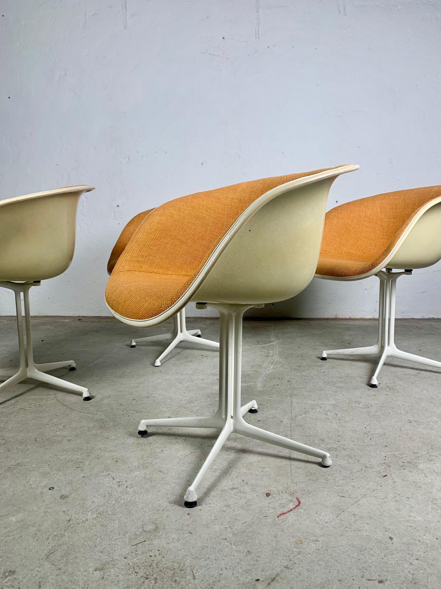 Mid-20th Century Set of four chairs La Fonda by Charles Eames, 1960s.