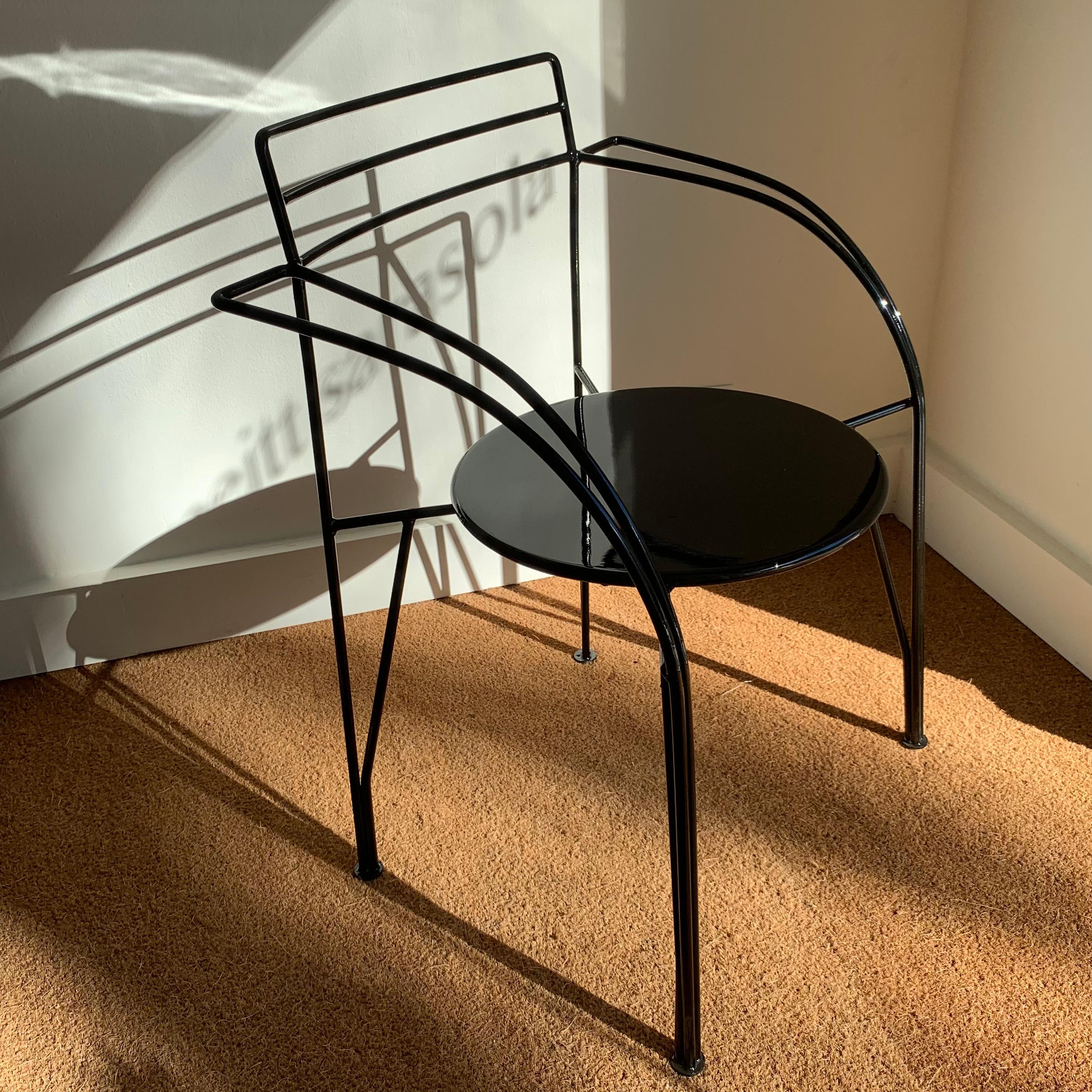Ensemble de quatre chaises « Lune d'argent » de Pascal Mourgue, fabriquée par Fermob. en vente 5