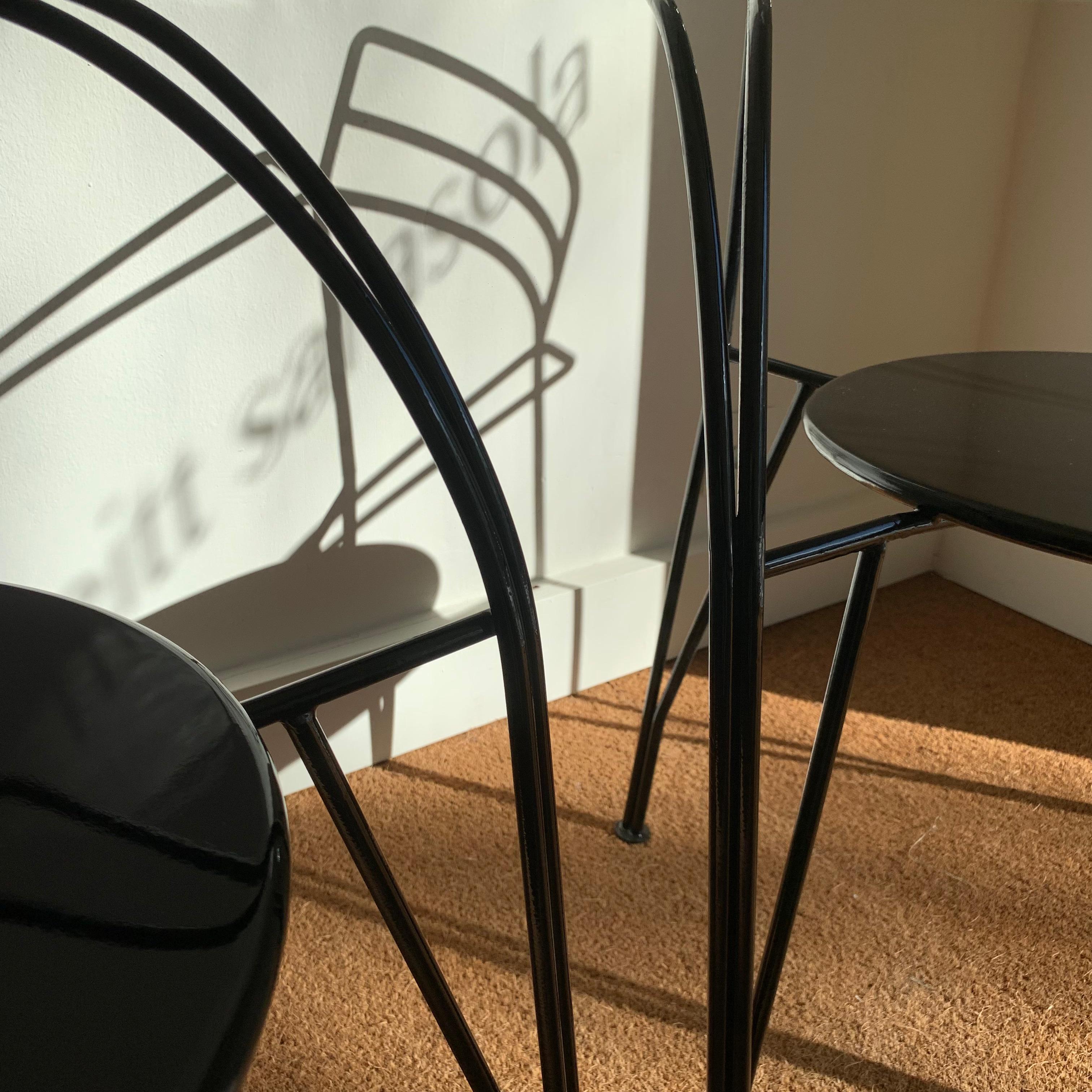 Ensemble de quatre chaises « Lune d'argent » de Pascal Mourgue, fabriquée par Fermob. en vente 8