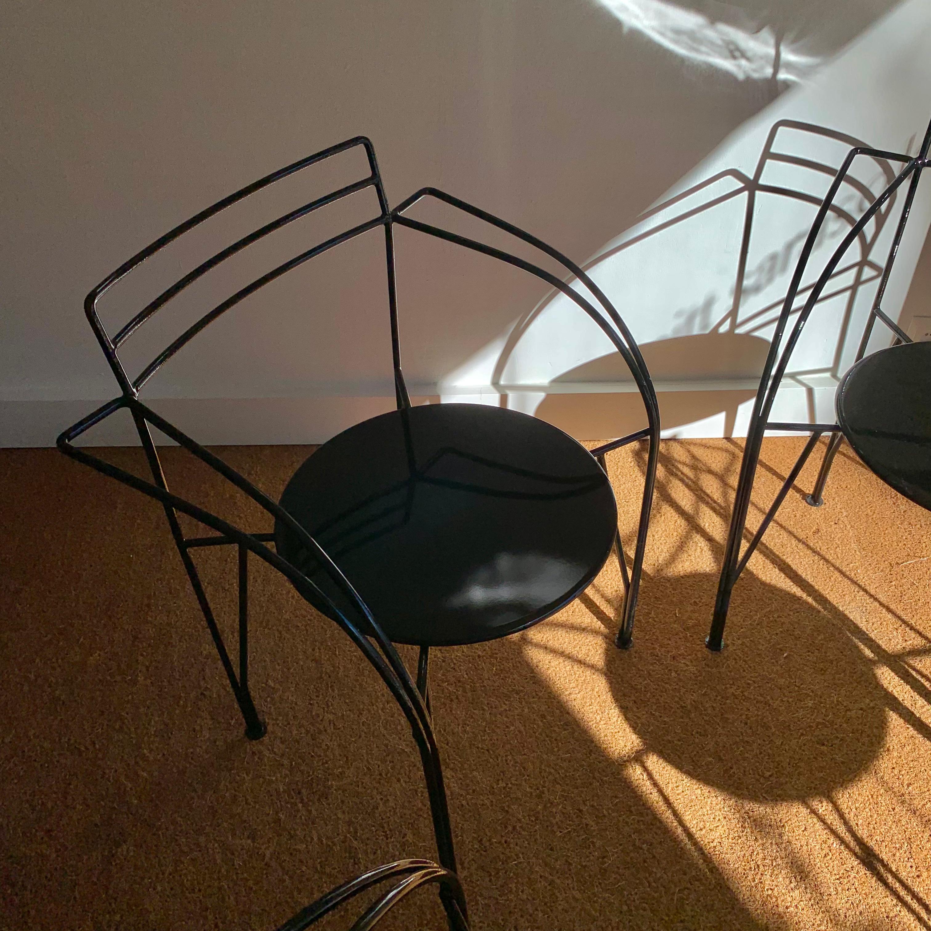 Ensemble de quatre chaises « Lune d'argent » de Pascal Mourgue, fabriquée par Fermob. en vente 12