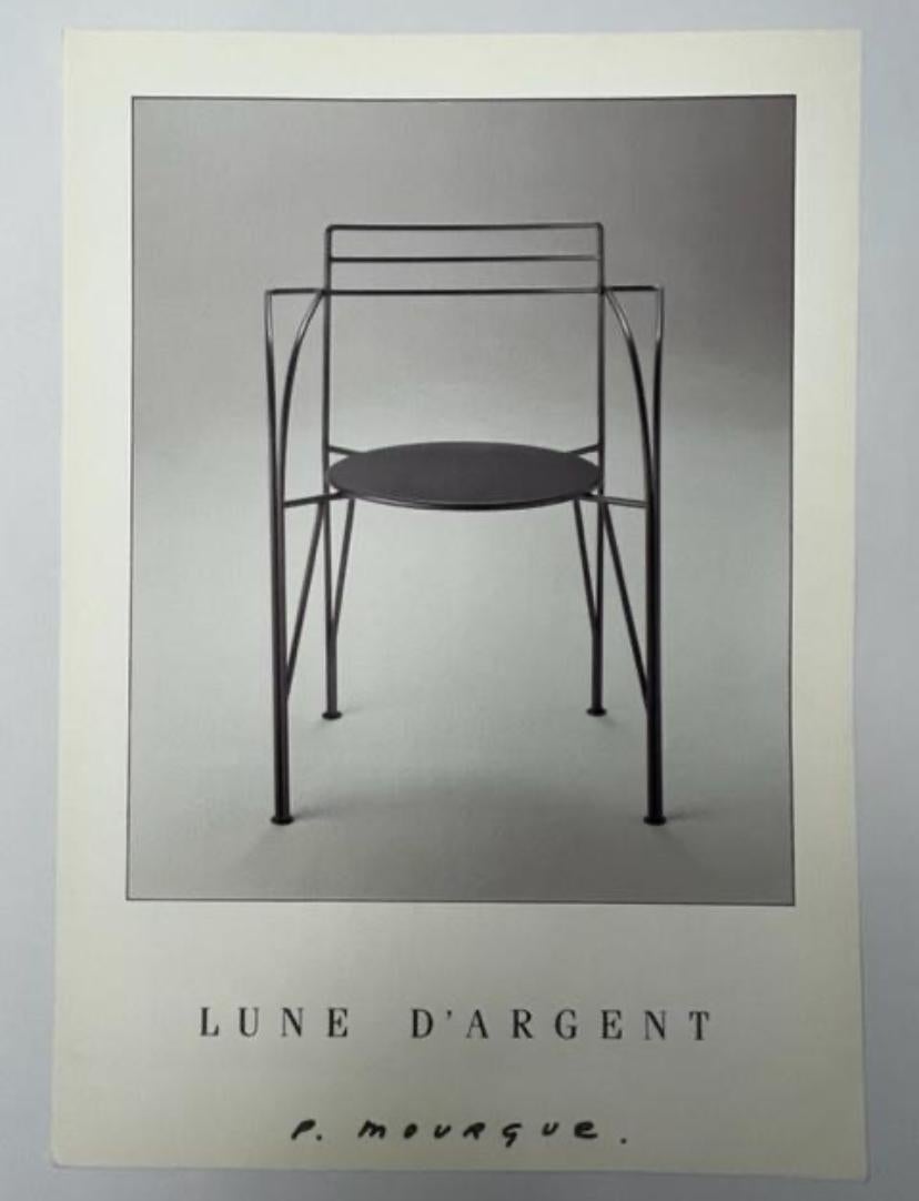 Ensemble de quatre chaises « Lune d'argent » de Pascal Mourgue, fabriquée par Fermob. en vente 14