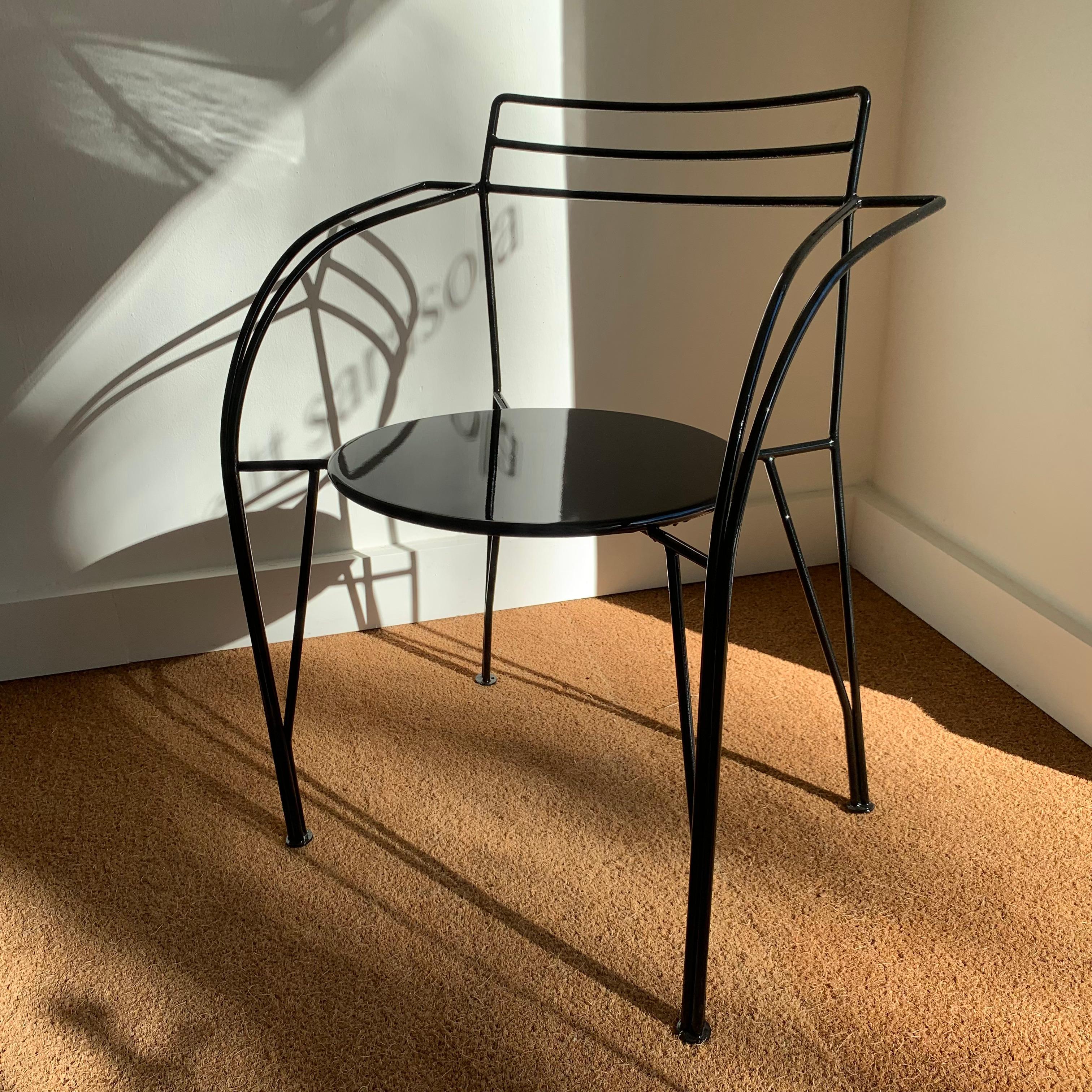 Ensemble de quatre chaises « Lune d'argent » de Pascal Mourgue, fabriquée par Fermob. en vente 2
