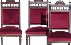 Set of four chairs made of Noble Wood and bird's-eye wood - 19th century