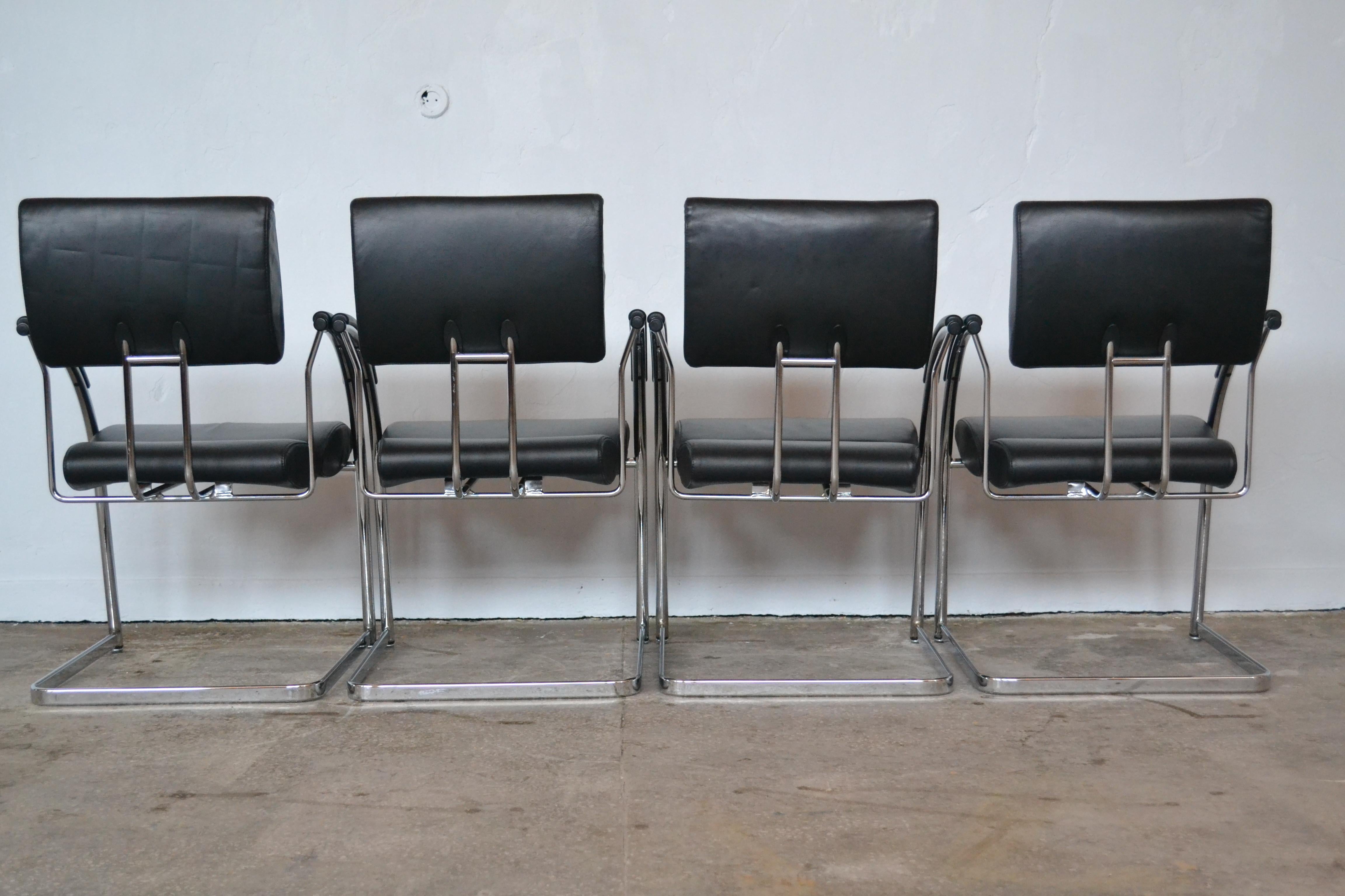 Swiss Set of Four Chairs Martin Stoll, 1990s For Sale