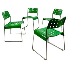 Set of four chairs mod. Omstak by Rodney Kinsman for Bieffeplast, 1970s