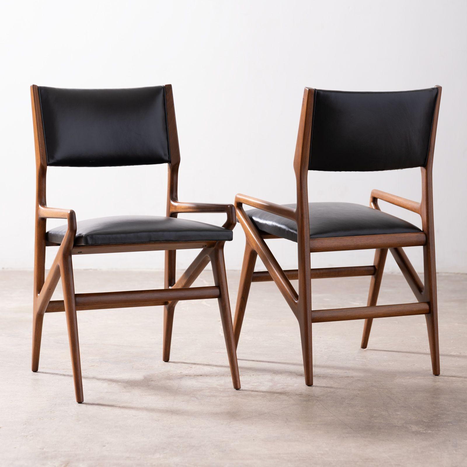 Set of Four Chairs, model 211 by Gio Ponti for Singer & Sons For Sale 10