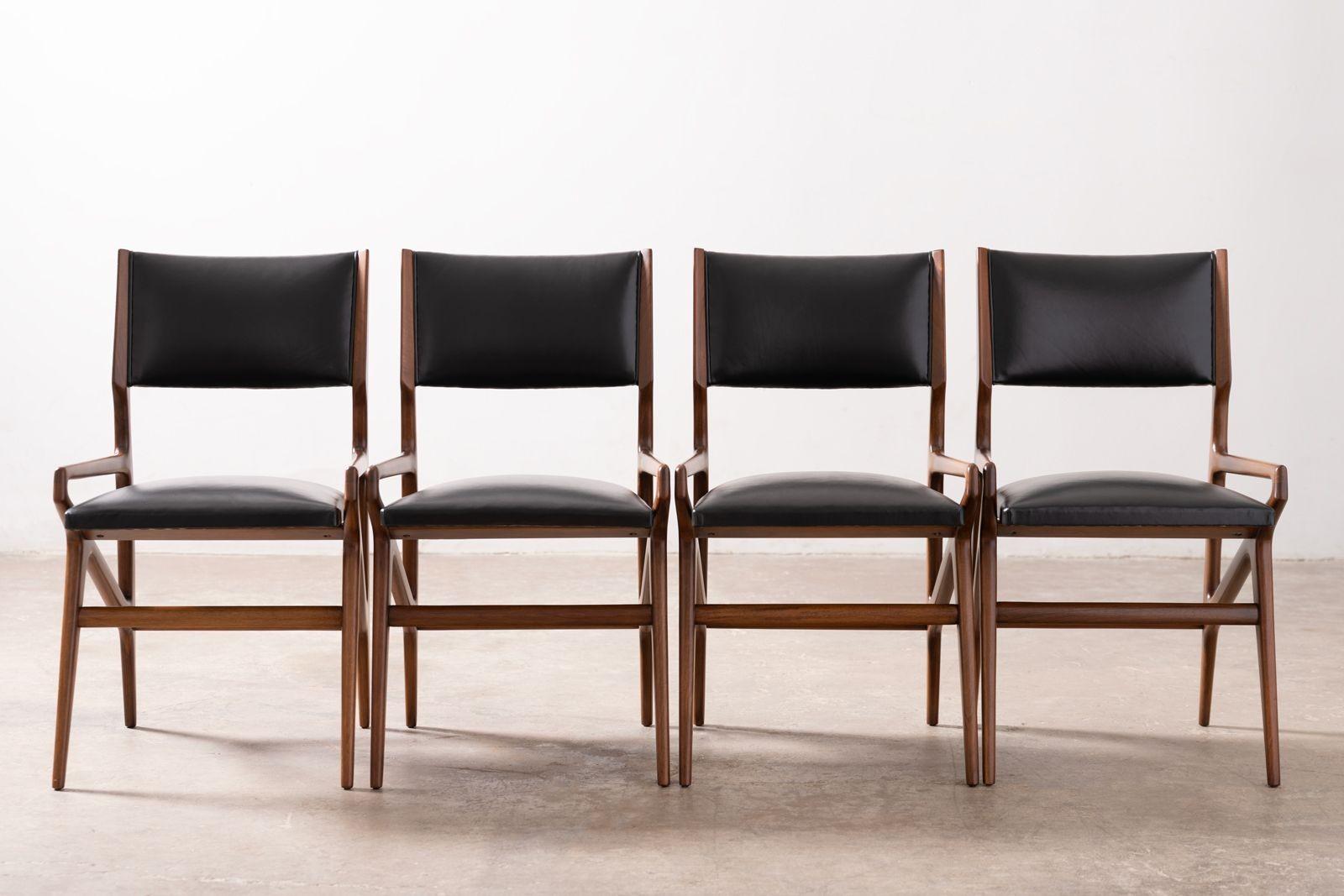 Ensemble de quatre chaises, modèle 211 de Gio Ponti pour Singer & Sons en vente 11