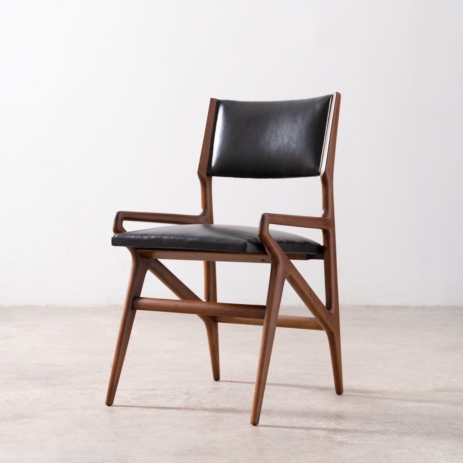 italien Ensemble de quatre chaises, modèle 211 de Gio Ponti pour Singer & Sons en vente