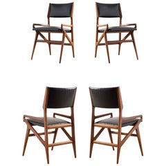 Ensemble de quatre chaises, modèle 211 de Gio Ponti pour Singer & Sons