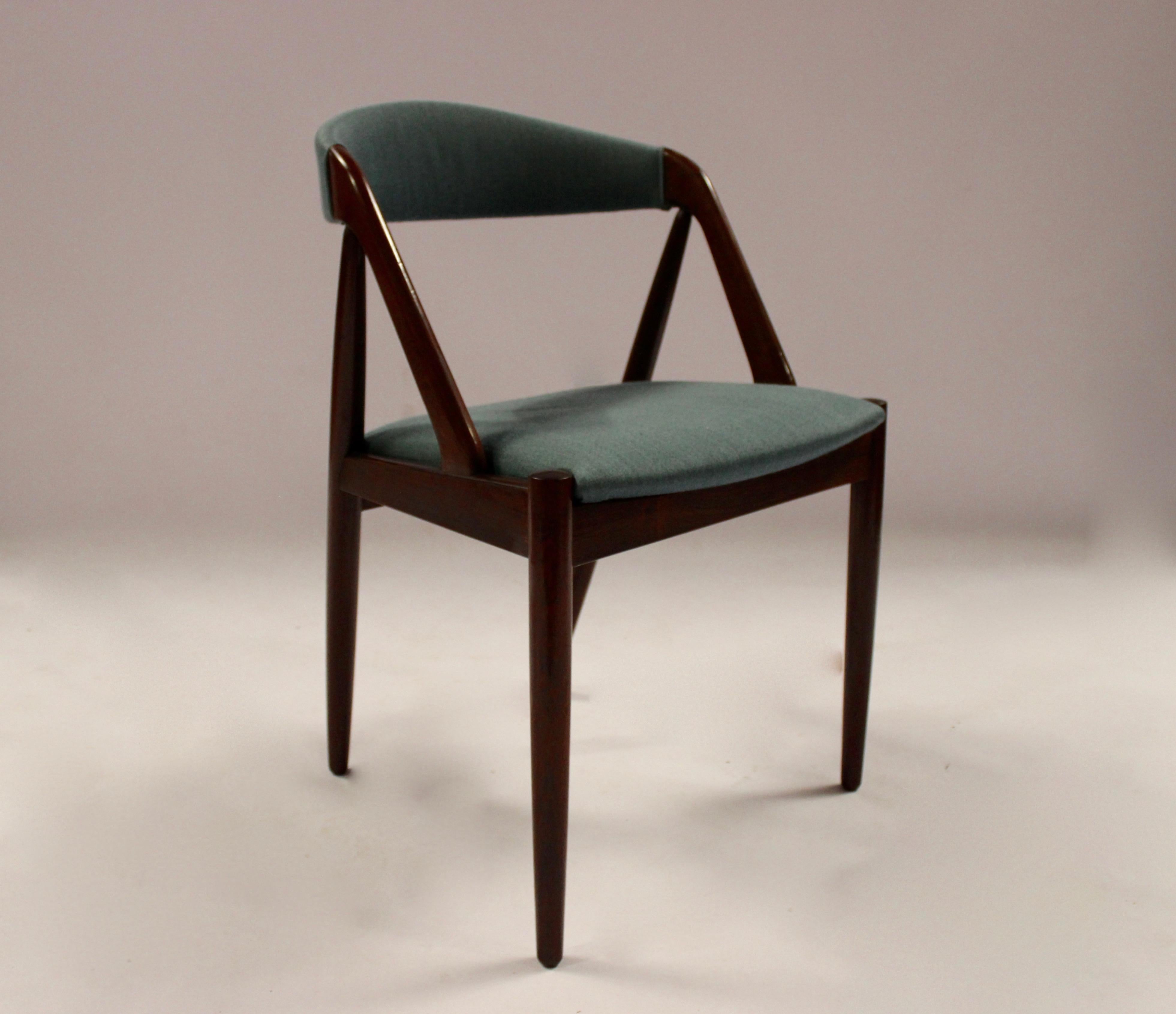 Scandinavian Modern Set of Four Chairs, Model 31, by Kai Kristiansen and Schou Andersen, 1960s