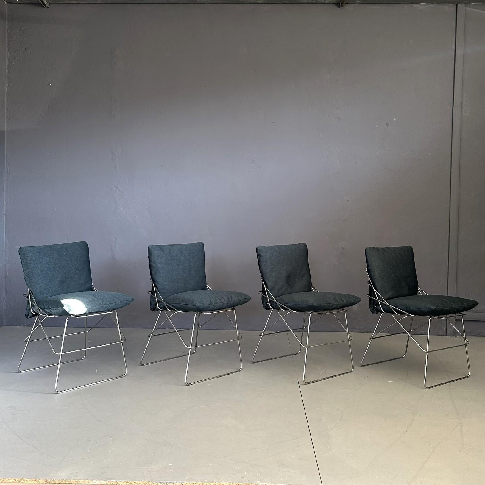 Italian Set of four chairs model 'SOF SOF ', design by Enzo Mari, for Daride 70 For Sale