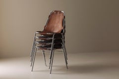 Set of four Chairs Selected by Charlotte Perriand for Les Arcs, France, 1970s