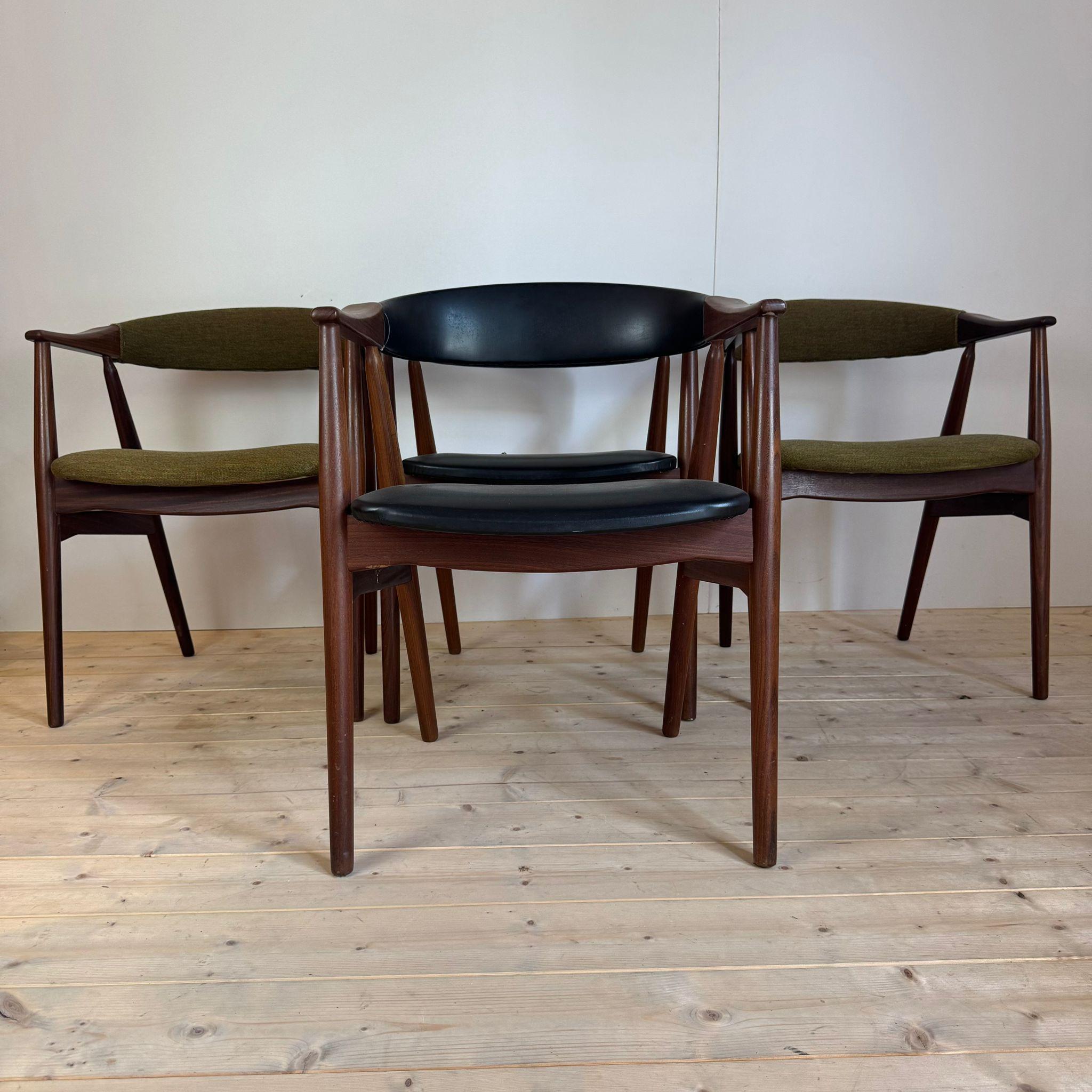 Danish Ensemble de quatre chaises, T.H Harlev pour Farstrup Møbelfabrik, Danemark années 1960 en vente