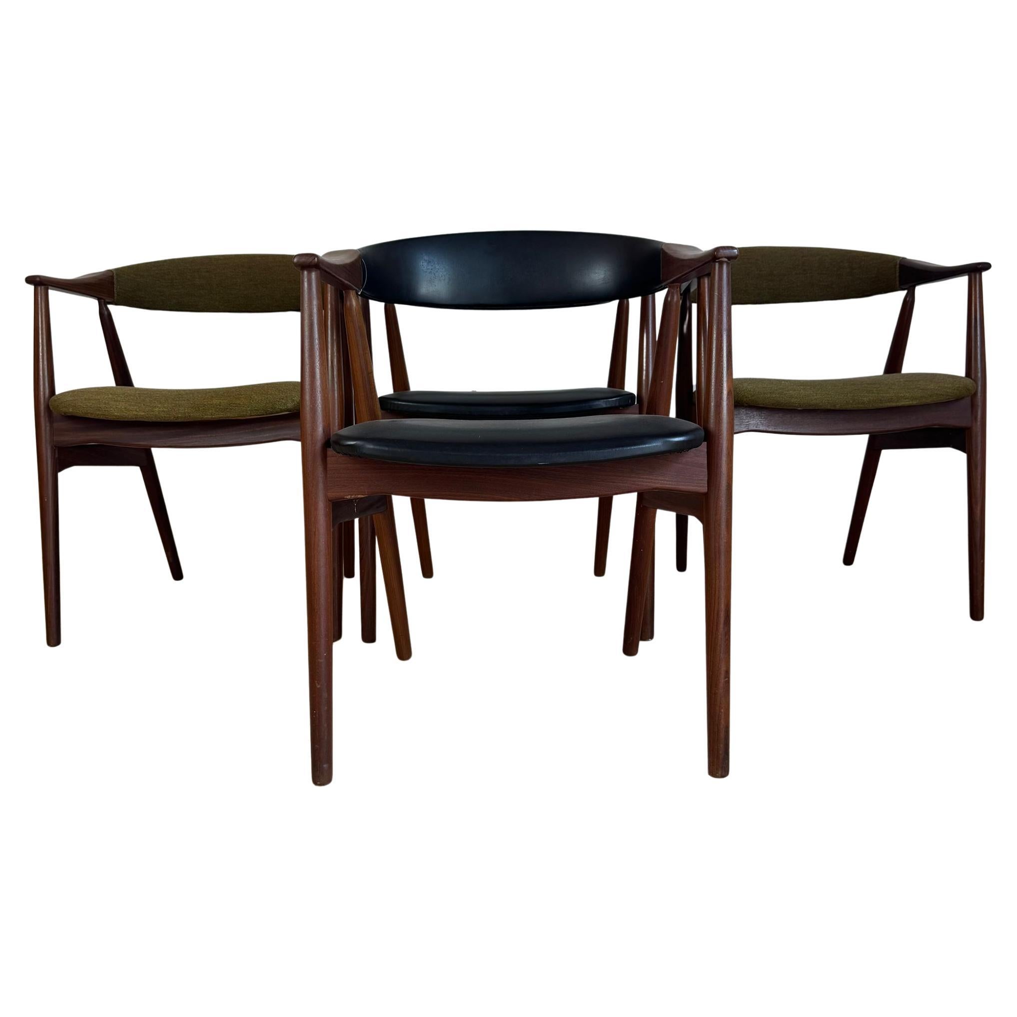 Ensemble de quatre chaises, T.H Harlev pour Farstrup Møbelfabrik, Danemark années 1960 en vente