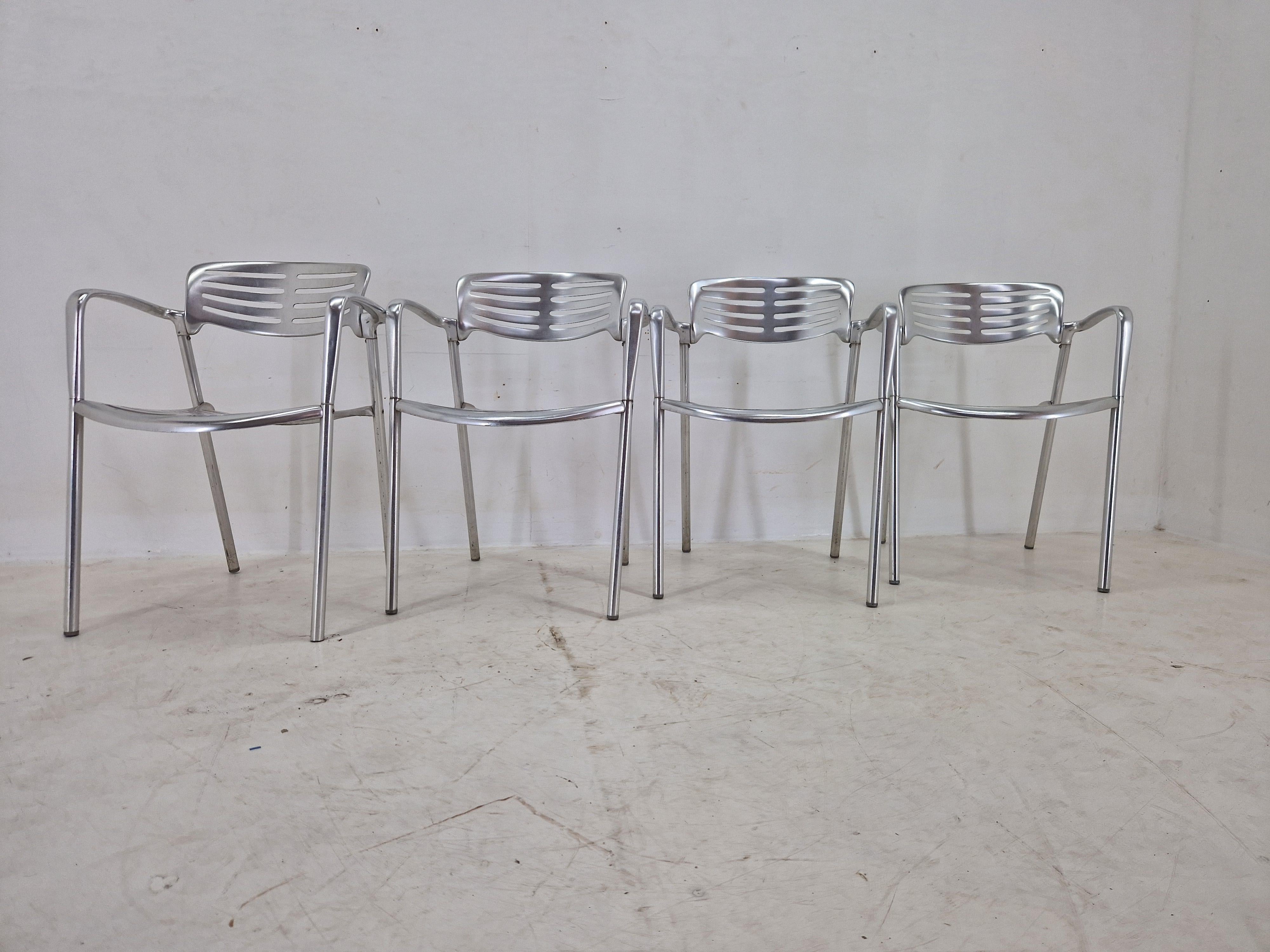 - iconic model
- marked
- stackable
- rare in set of four
- can be used inside or out