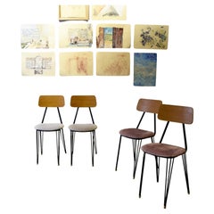 Set of four chairs Torre Eiffel production 1960s