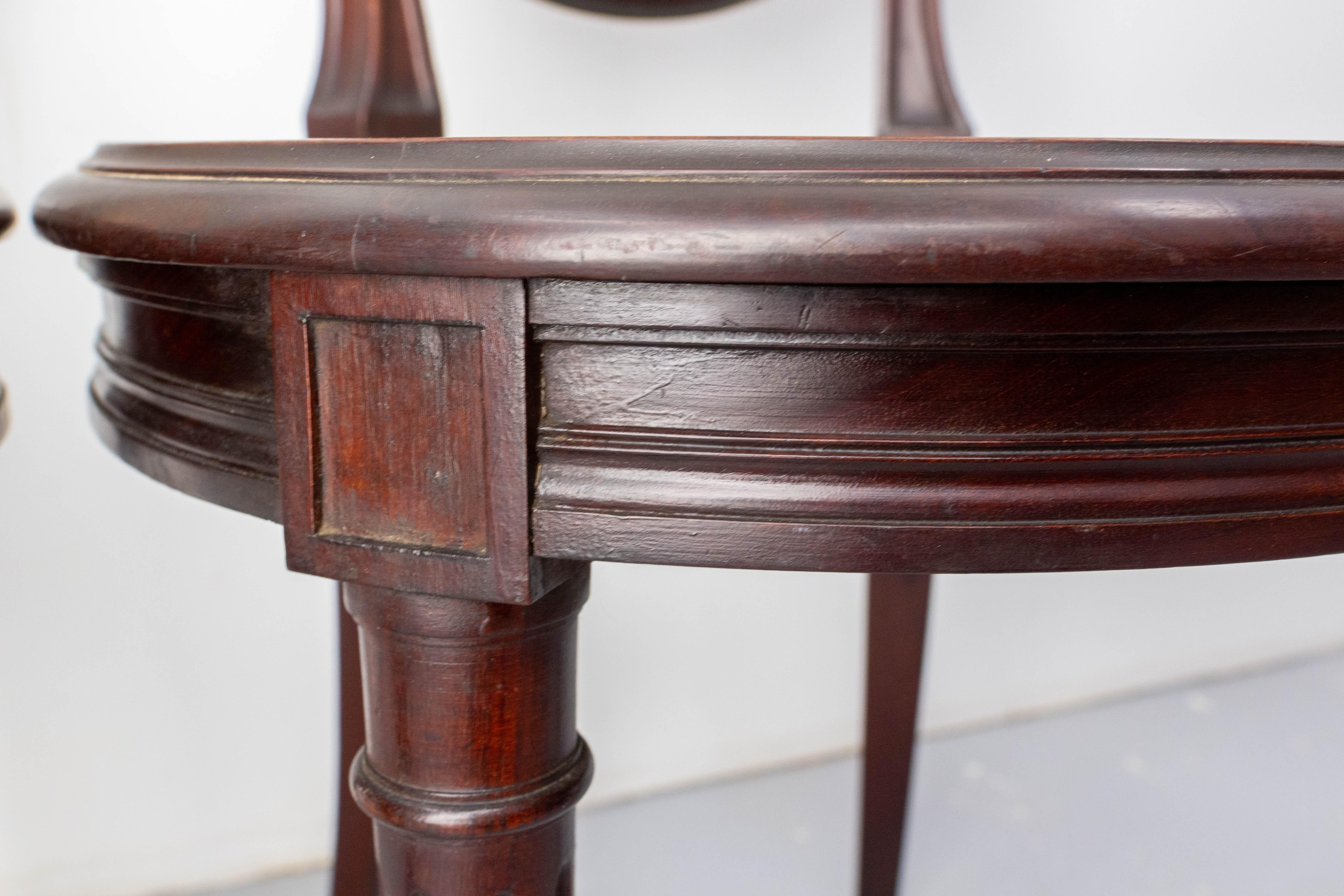 Set of Four Chairs & Two Armchairs Wood  & Cane Louis XVI St, French, circa 1900 For Sale 14
