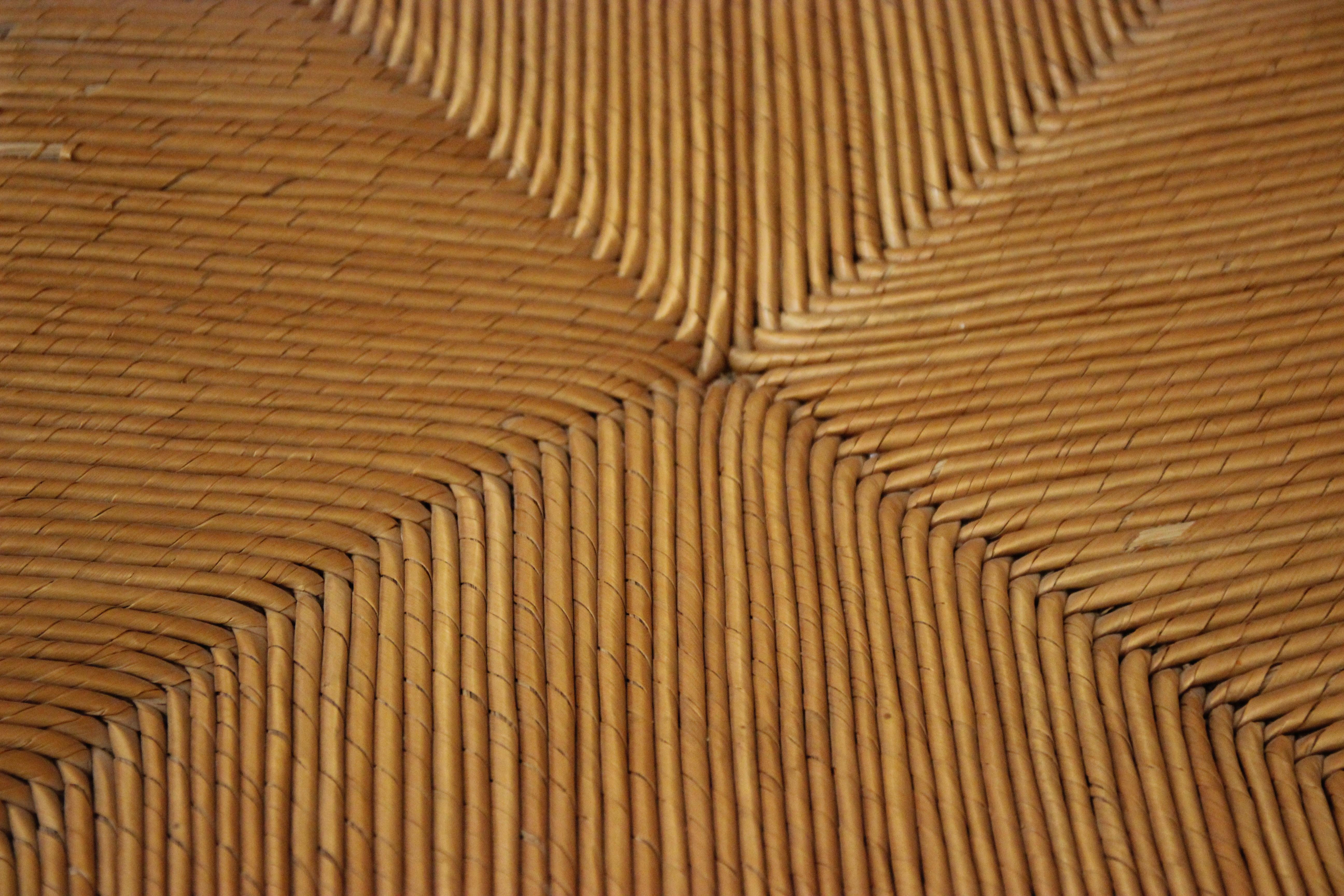 Set of Four Chairs, Wood and Bamboo, circa 1970, France 3