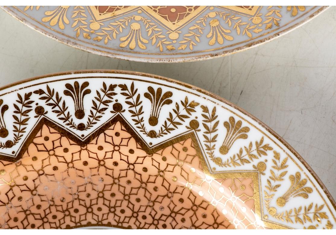 Ensemble de quatre assiettes en porcelaine de Chamberlain Worcester avec oiseaux exotiques 3