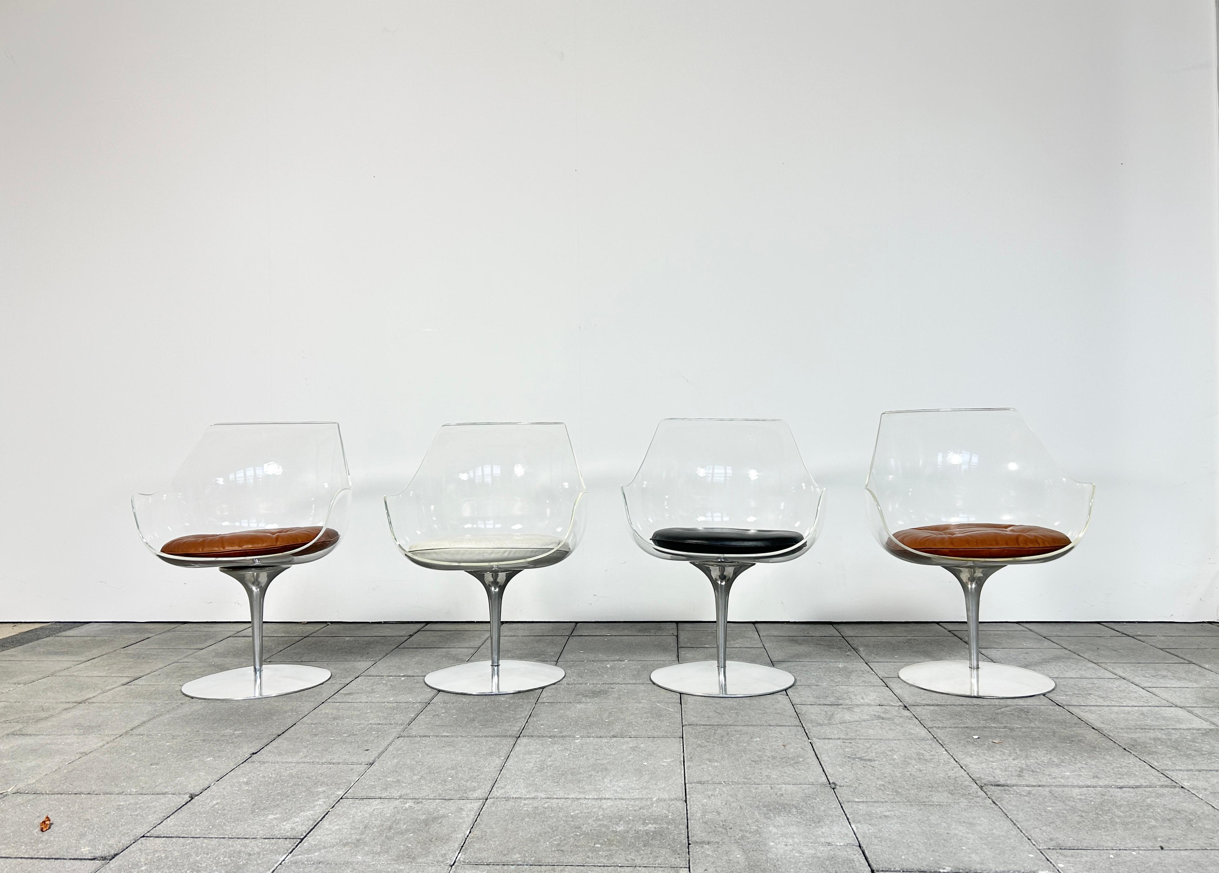 Set of four Champagne chair by Estelle & Erwine Laverne for Formes Nouvelles For Sale 4