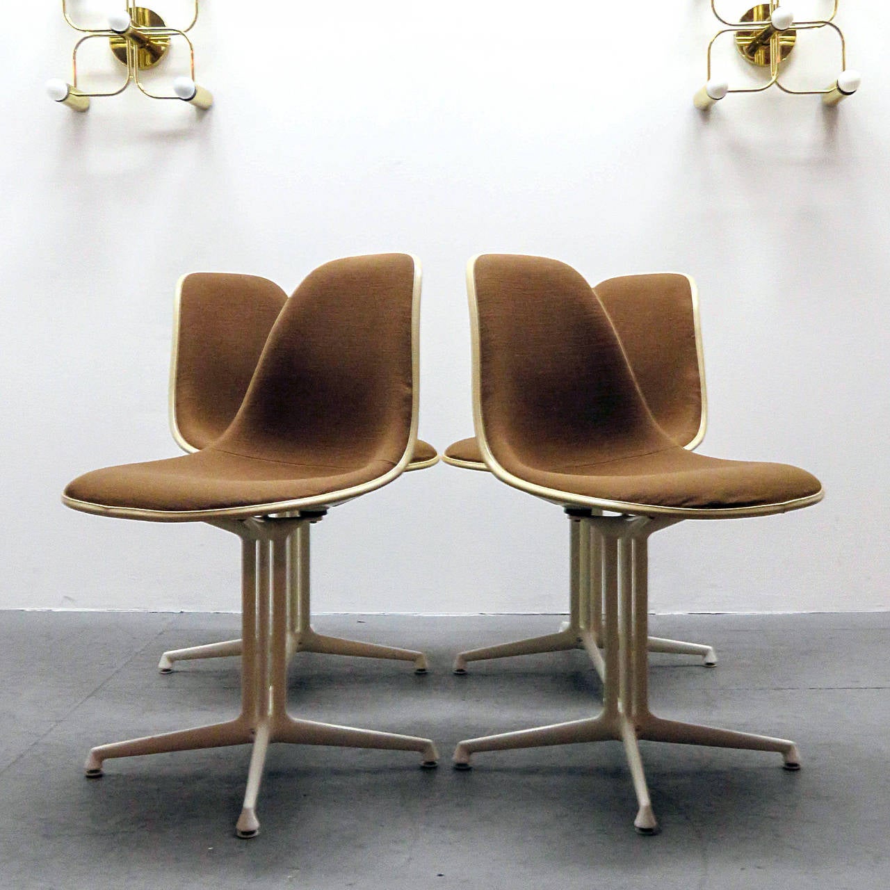 Powder-Coated Set of Four Charles and Ray Eames La Fonda Chairs