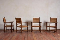 Set of Four Charles Dudouyt Arm Chairs