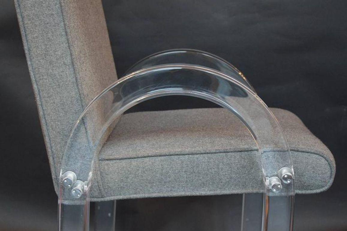 Lucite Set di quattro poltrone Charles Hollis Jones in vendita