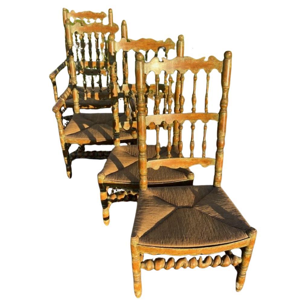 Set of Four Charles Pollock Chairs For Sale 3