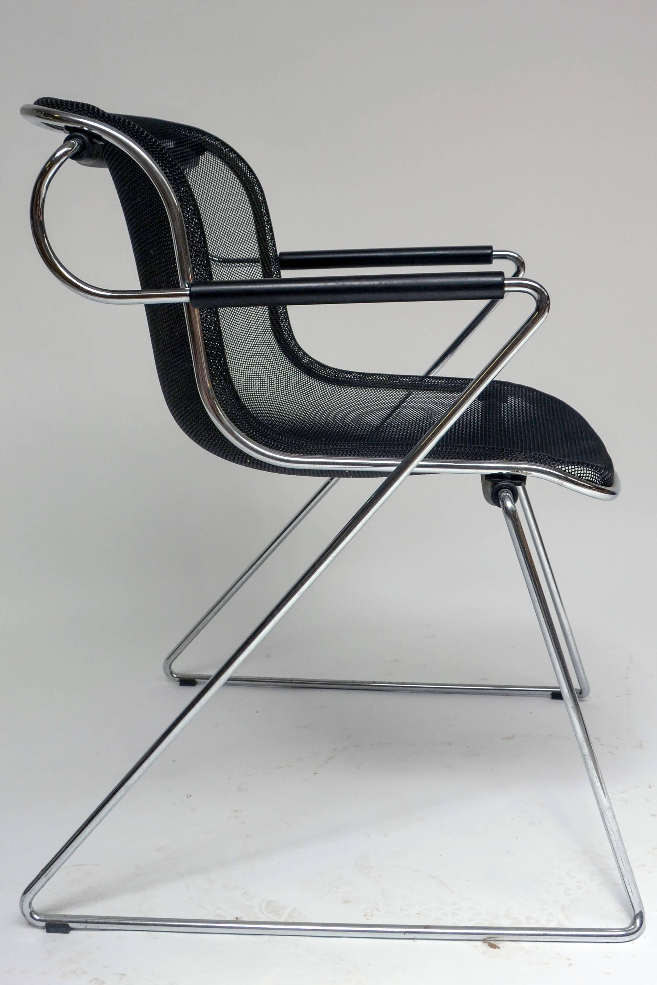 Set of Four Charles Pollock Penelope Chairs for Castelli In Fair Condition In Brussels, BE