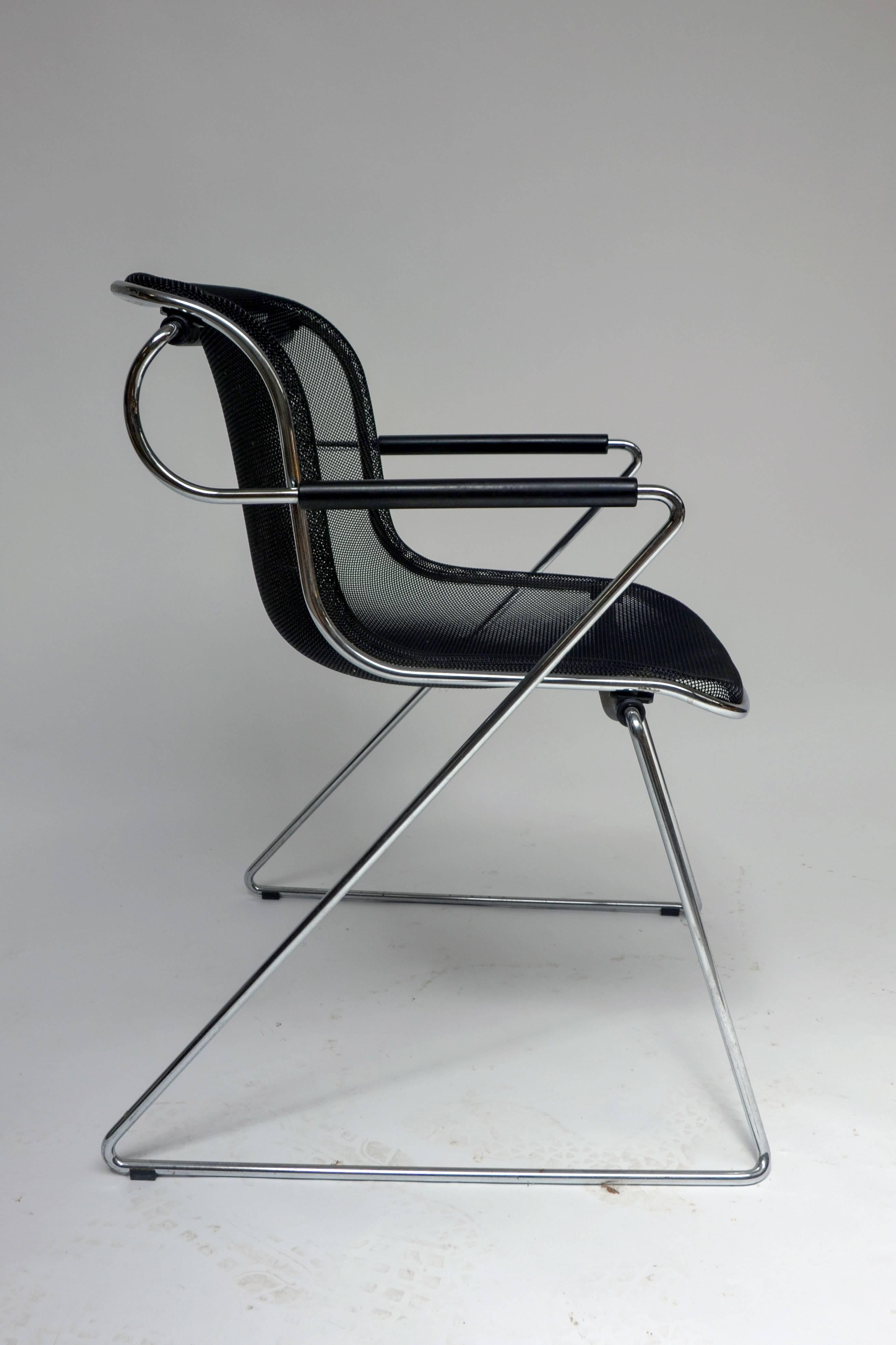 Late 20th Century Set of Four Charles Pollock Penelope Chairs for Castelli
