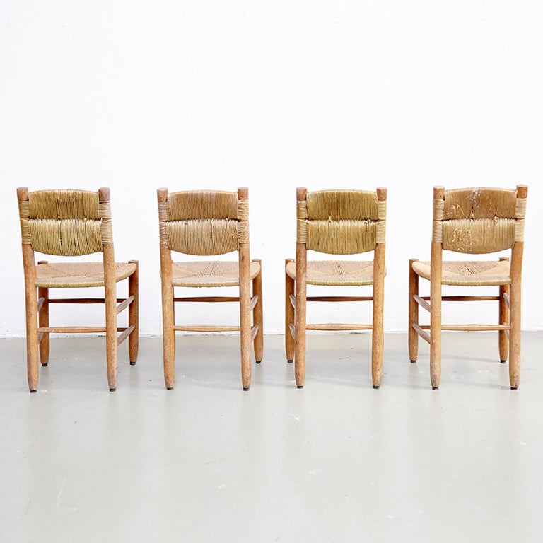 Set of Four Charlotte Perriand Chairs, circa 1950 For Sale at 1stdibs