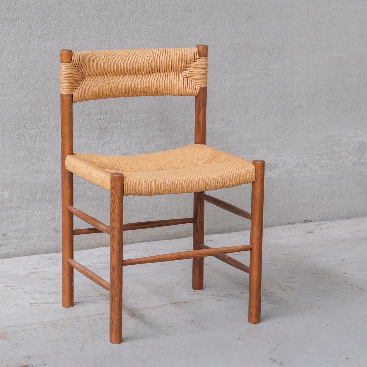 Legno Set di quattro sedie da pranzo di metà secolo di Charlotte Perriand modello 'Dordogne' in vendita