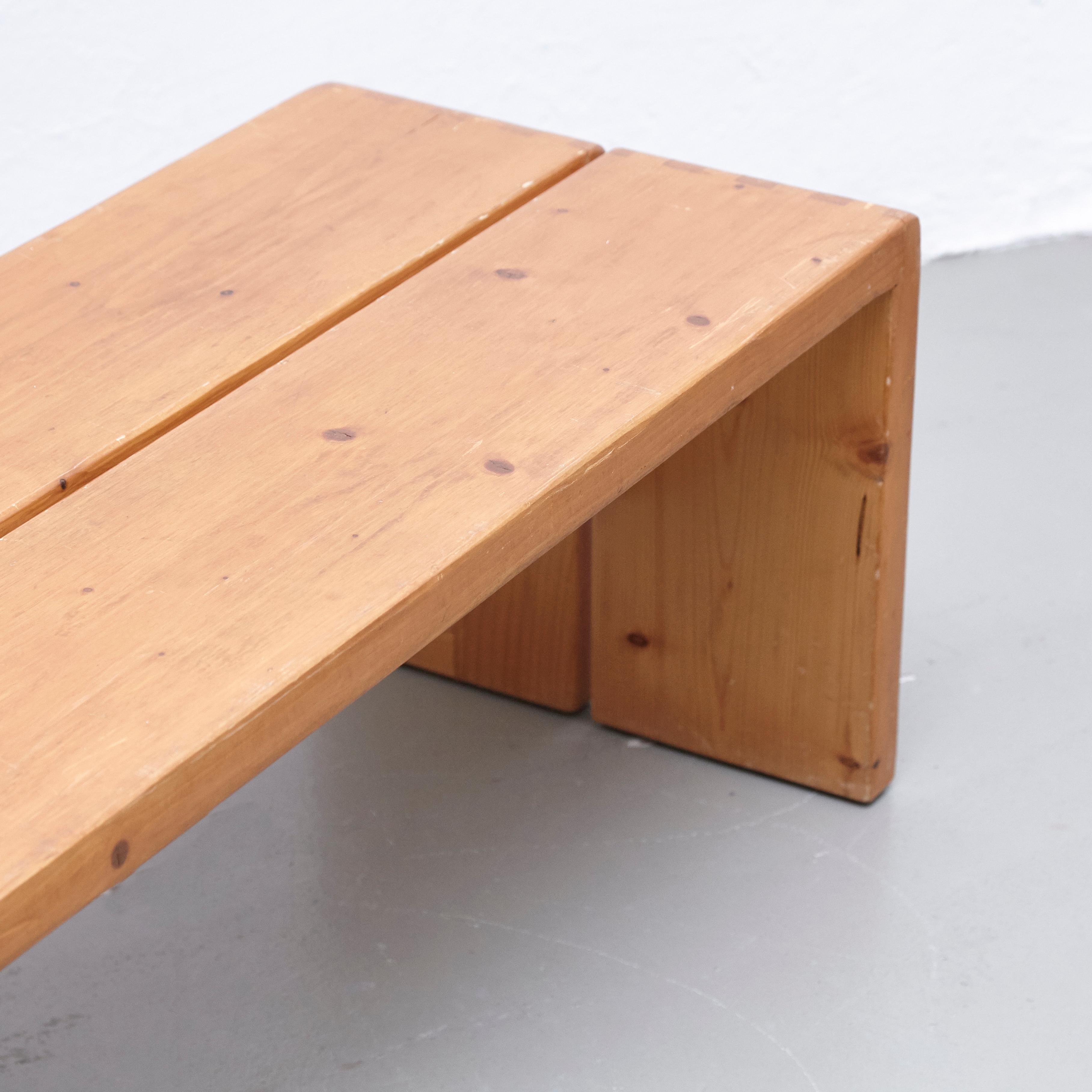 Set of Four Charlotte Perriand Large Wood Benches for Les Arcs, circa 1960 2