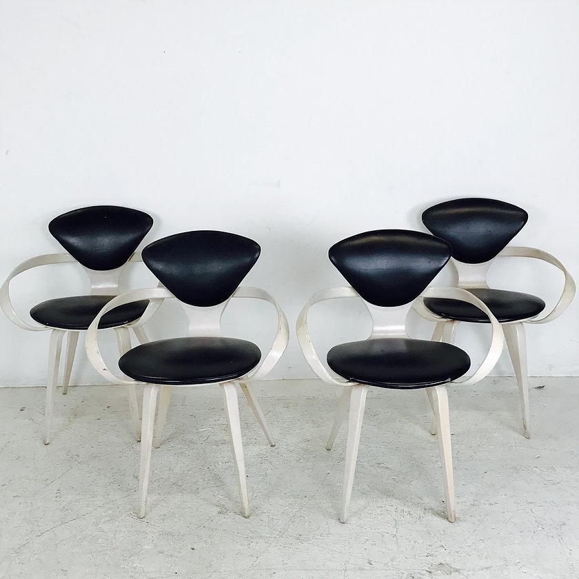Mid-Century Modern Set of Four Cherner Armchairs for Plycraft