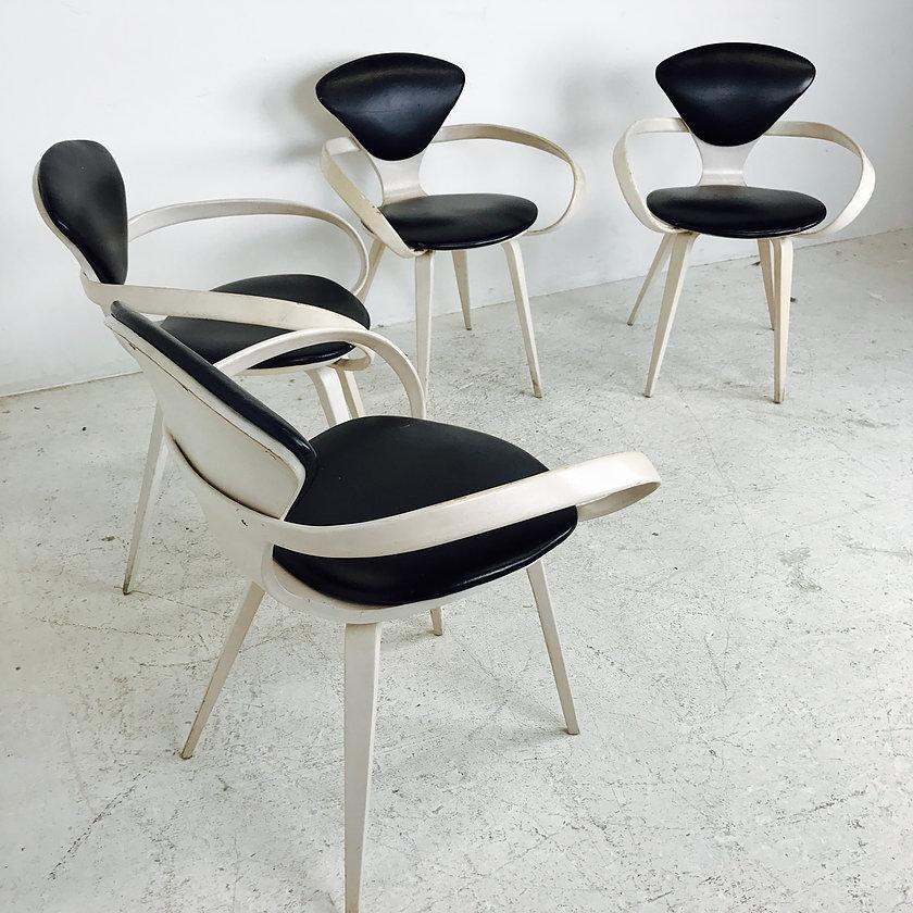 20th Century Set of Four Cherner Armchairs for Plycraft