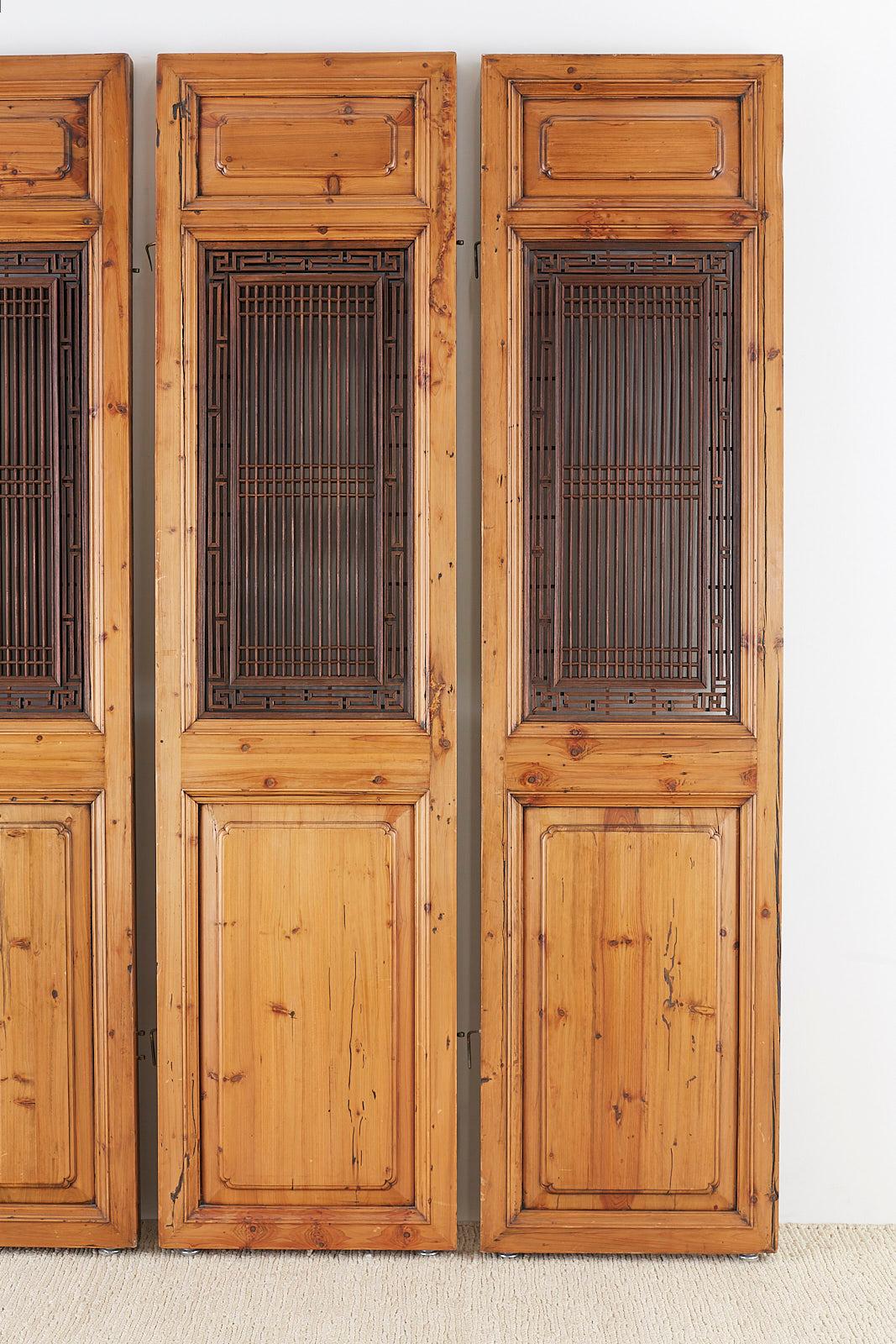 wood lattice door panels