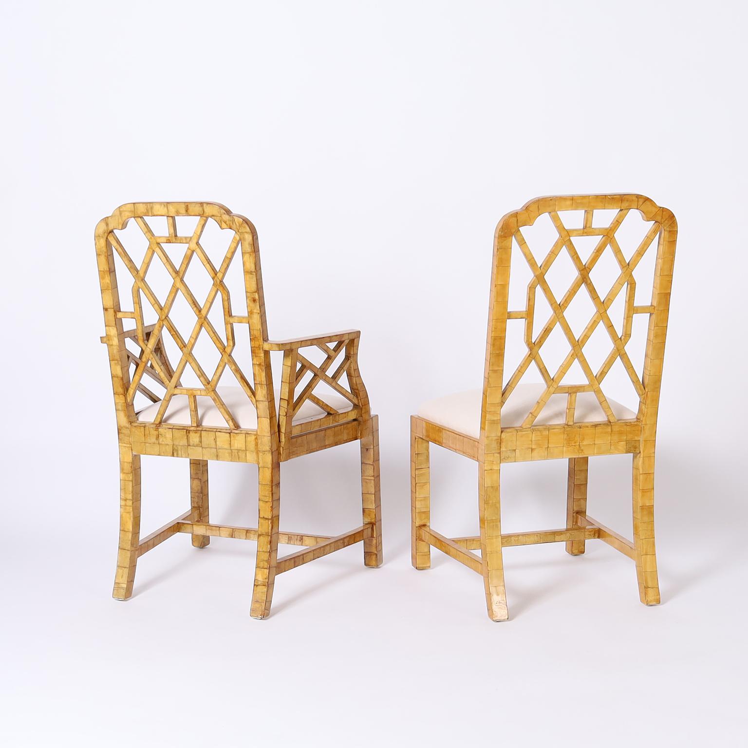 Set of Four Chinese Chippendale Style Dining Chairs For Sale 3