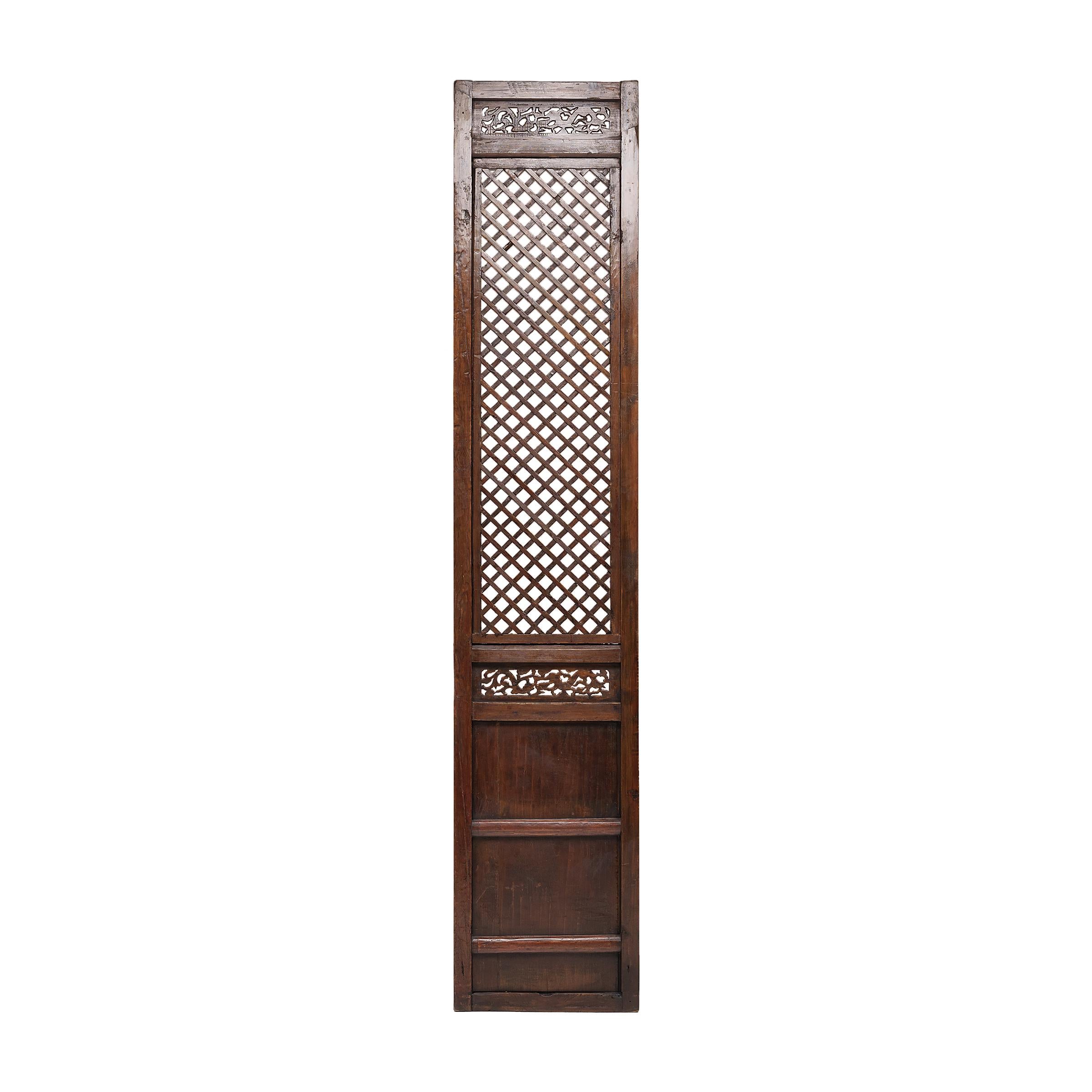 Conjunto de cuatro paneles de celosía de patio chino, c. 1850 en venta 3