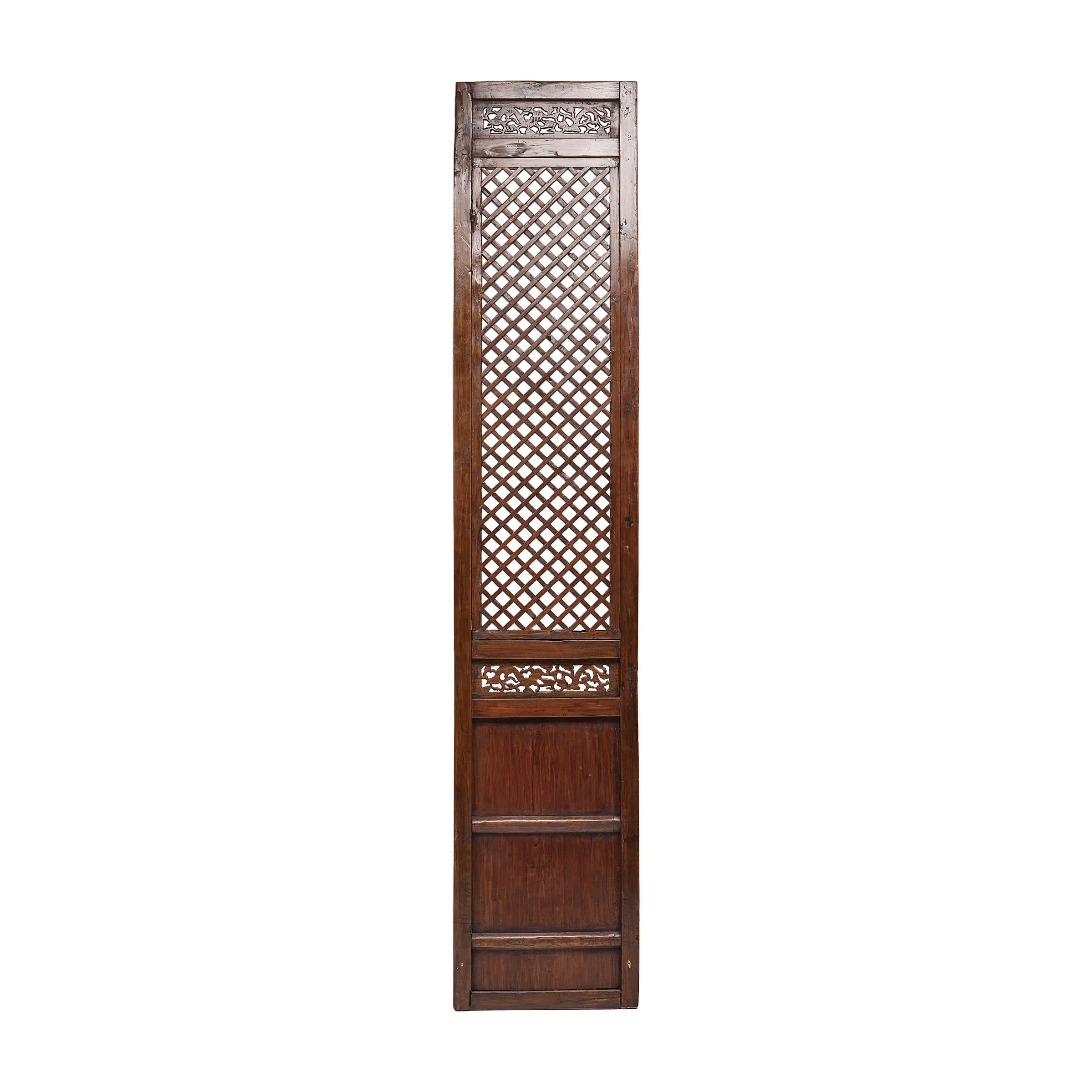 Conjunto de cuatro paneles de celosía de patio chino, c. 1850 Tallado en venta