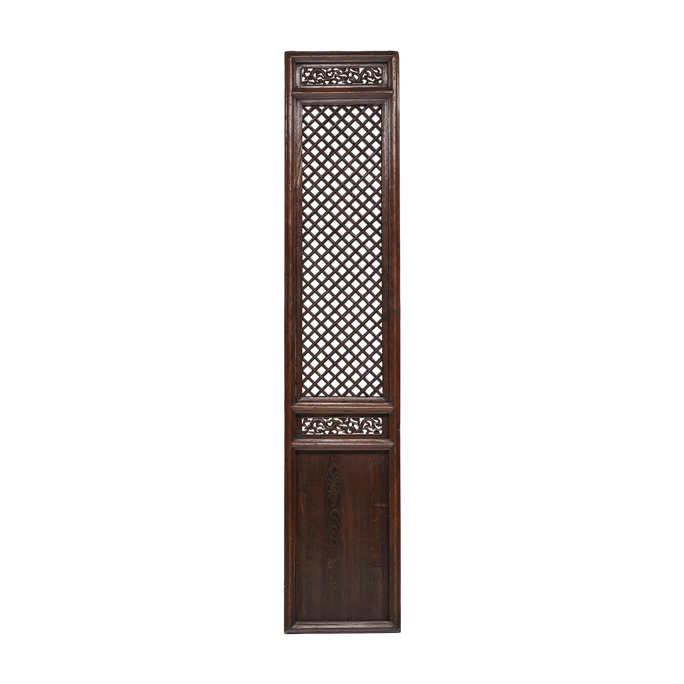 Conjunto de cuatro paneles de celosía de patio chino, c. 1850 en Bueno estado para la venta en Chicago, IL