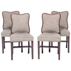 Set of Four Chinese Deco Dining Chairs, circa 1930s